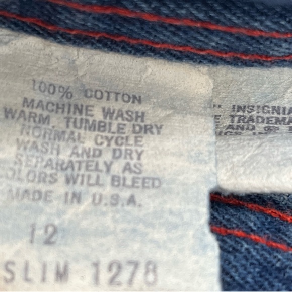 Luv It 1978 Superman Kids Jeans Size 12 Slim Vintage Unisex Embroidered DC Heros - Picture 16 of 16